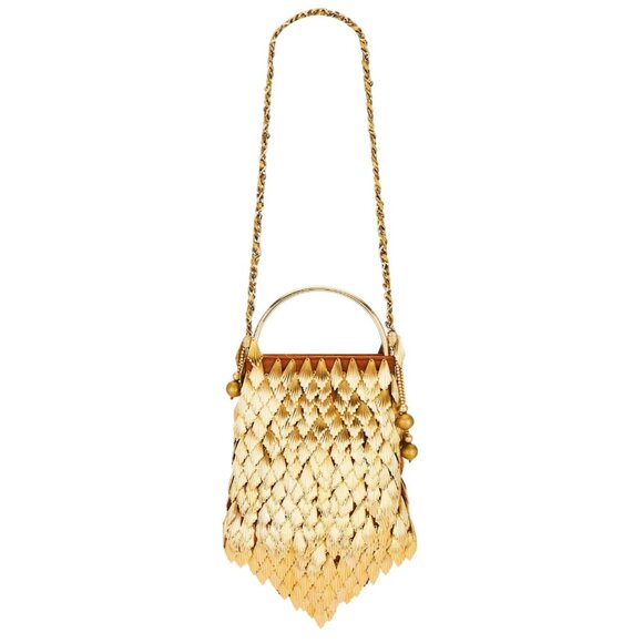 PatBO x REVOLVE x Nannacay Vic Bag in Gold New Womens Shoulder Purse Handbag - Picture 1 of 6